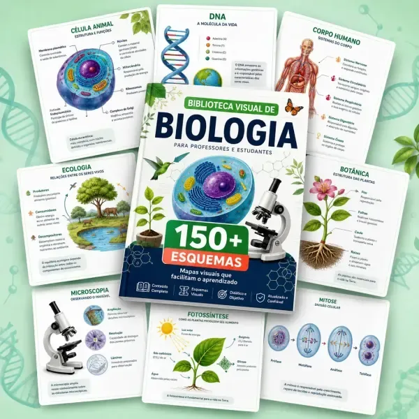 Biblioteca Visual de Biologia com mais de 150 esquemas prontos